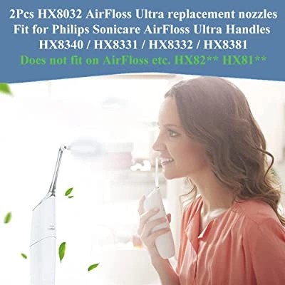 Philips® Sonicare AirFloss Pro Nozzles buses x2 หัวฉีดพ่นน้ำ สำหรับเครื่องฉีดพ่นน้ำทำความสะอาดฟัน