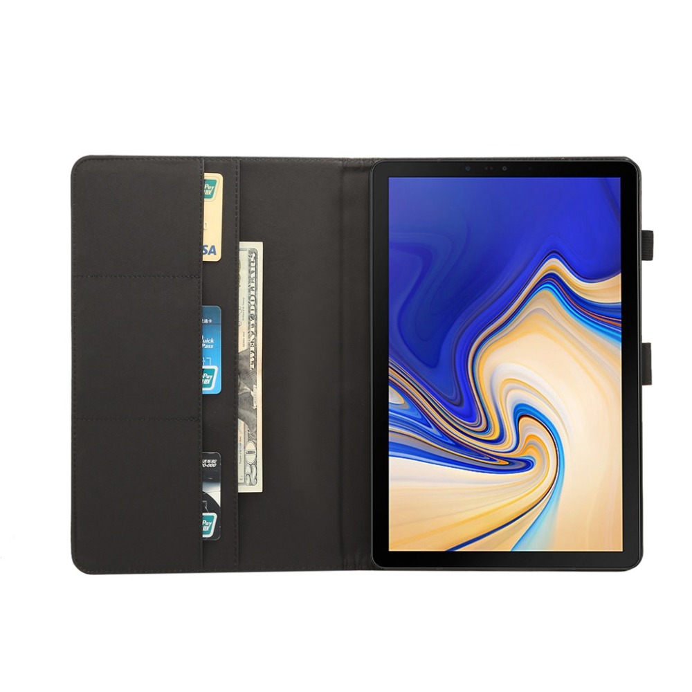 Case Samsung Galaxy Tab S4 10.5 T830 / T835 #เคสฝาพับหนัง PU ผิวหนังม้า Crazy Horse Texture PU Leather Wallet