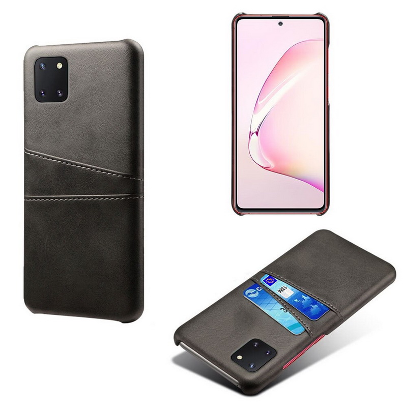 Case Samsung Galaxy Note 10 Lite #เคสแบบฝาหลังหุ้มหนัง Double Card Slots PU Leather Coated