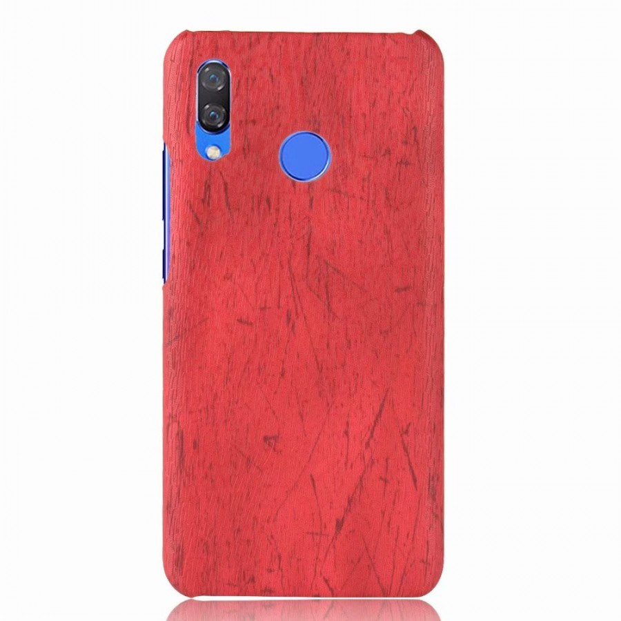 เคส Huawei nova 3i #เคสฝาหลังพลาสติกแข็งเคลือบผิวลายไม้สีสันสดใส Wood Texture PU Leather Coated