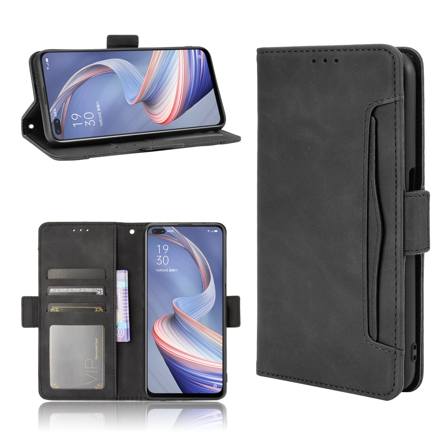 เคส Xiaomi Mi 10T Pro#เคสฝาพับหนัง PU มีที่เสียบการ์ดหลายช่อง Multiple Card Slots PU Leather Cover