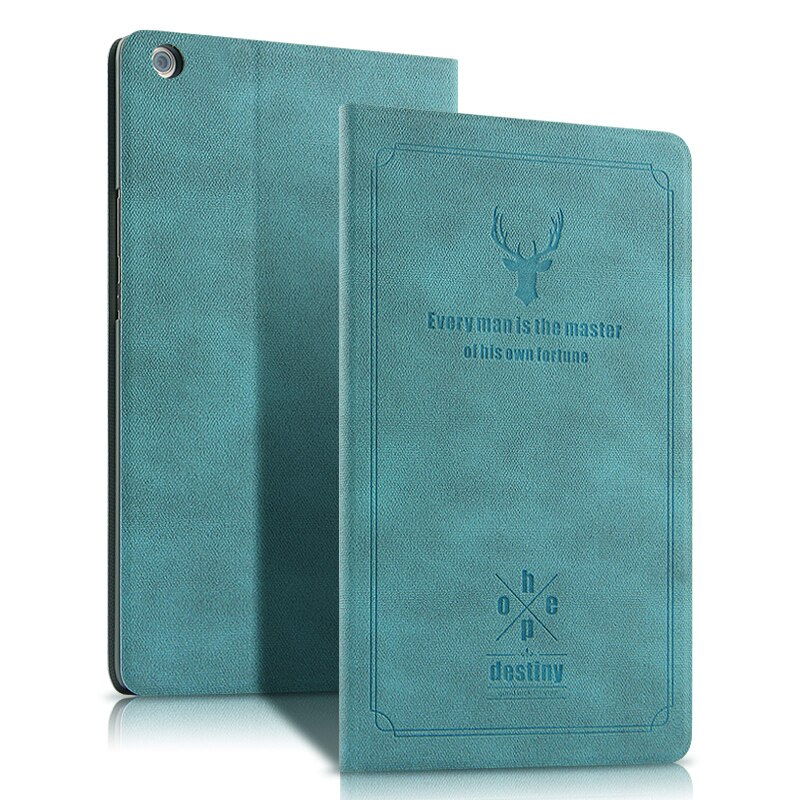 Case Samsung Galaxy Tab A 10.1 (2019) SM-T510 SM-T515 #เคสฝาพับหนัง PU แบบสมาร์ท Deer Pattern Auto Wake Sleep