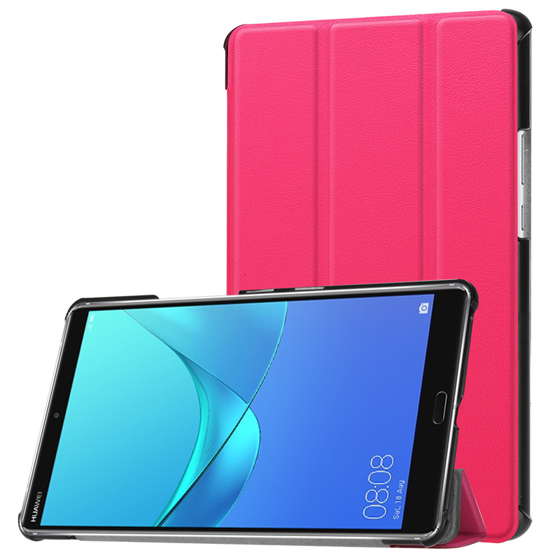 Case Huawei MediaPad M5 8.4 นิ้ว #เคสฝาพับหนัง PU แบบพับ 3 พับ Tri-fold Leather Folio Case