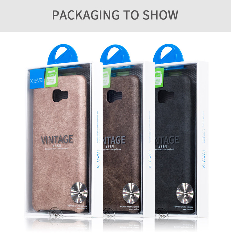 เคส Samsung Galaxy C9 Pro #เคสฝาหลัง X-LEVEL Vintage Series ซีรี่ส์ (หนัง PU + PC) คุณภาพดีราคาถูก