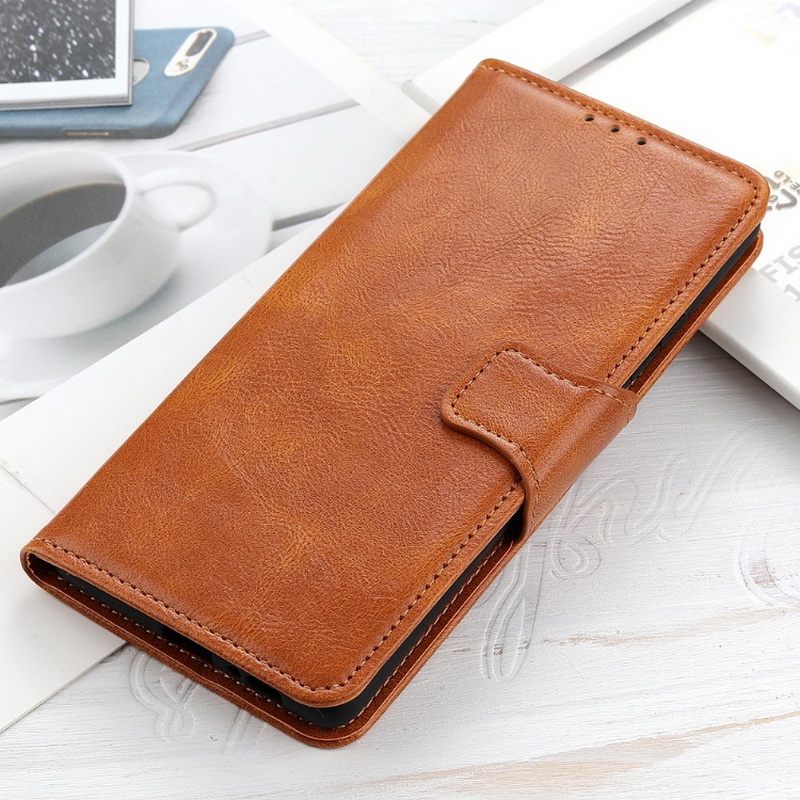 Case Xiaomi Mi 10T Pro #เคสฝาพับหนัง PU มีช่องใส่บัตรแถบปิดแม่เหล็กพับตั้งได้ Magnetic Closure Wallet Lanyard Leather
