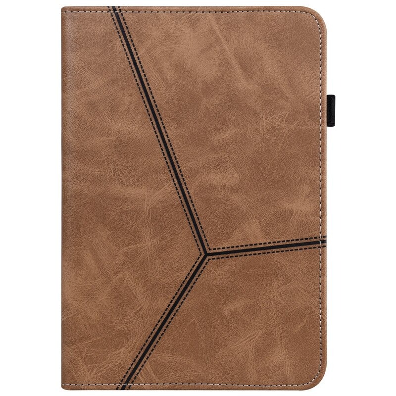 เคส Samsung Galaxy Tab S8 5G 11 นิ้ว SM-X700 SM-X706 #เคสฝาพับหนัง PU มีช่องใส่บัตรปกเย็บลายเส้น Stitching Line Design Solid Color Leather Tablet Stand Cover with Card Holder