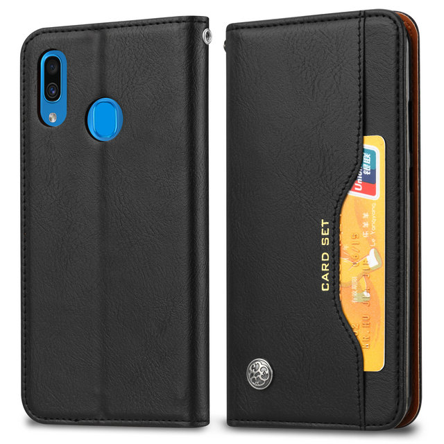 เคส Samsung Galaxy A30/A20 #เคสฝาพับแบบกระเป๋าสตางค์หนัง PU มีช่องเสียบบัตรคุณภาพดีราคาถูก