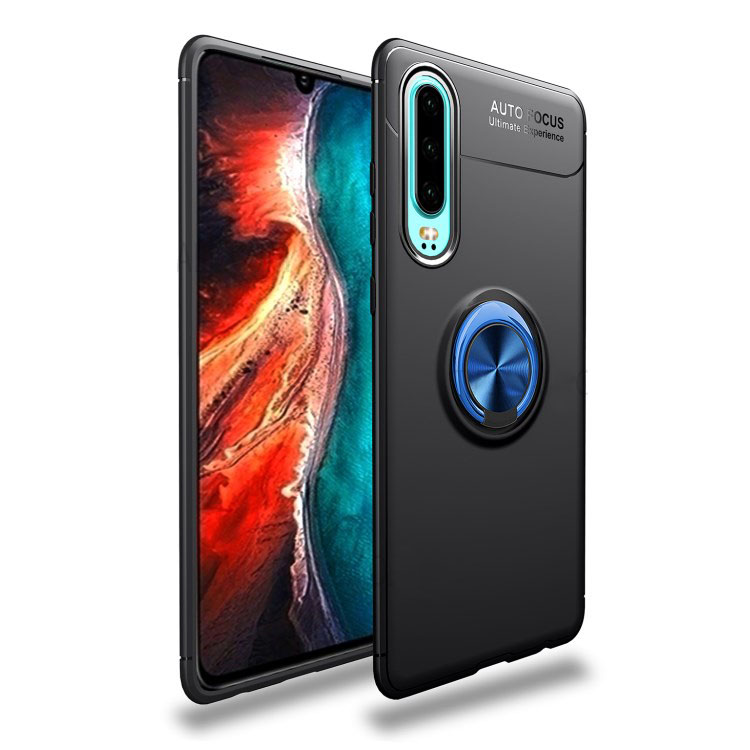 Case Huawei P30 #เคสฝาหลัง Metal Ring Bracket TPU (แผ่นโลหะแบบ Built-in)