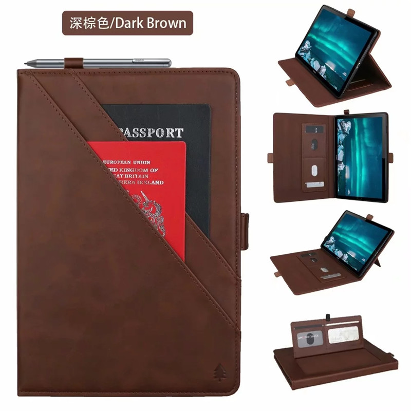 เคส Huawei MediaPad M6 10.8 inch #เคสฝาพับหนัง PU ช่องเสียบการ์ดภายนอกและภายใน Flip Card Slots Stand Leather