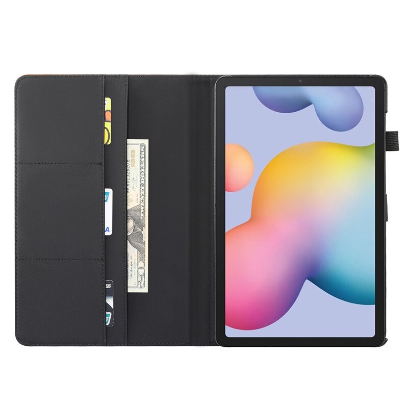 เคส Samsung Galaxy Tab S6 Lite 10.4 SM-P610 SM-P615 SM-P617 #เคสฝาพับหนัง PU ผิวหนังม้า Crazy Horse Texture PU Leather Wallet