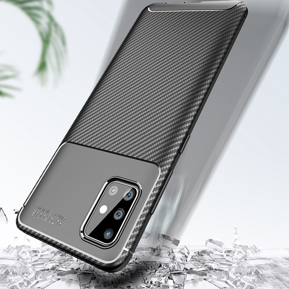 Case Samsung Galaxy A51 #เคสฝาหลังนิ่ม Carbon Fiber Anti-drop TPU Protection (สินค้าตัวอย่างสินค้าจริงตรงตามรุ่น)