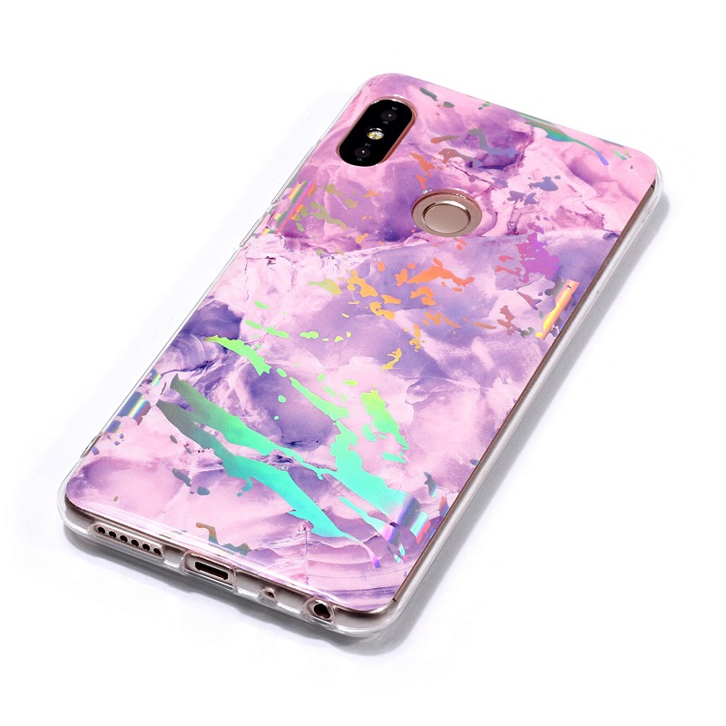 เคส Xiaomi Redmi Note 5 #เคสฝาหลังนิ่ม IMD TPU พิมพ์ลาย Marble Pattern Electroplated
