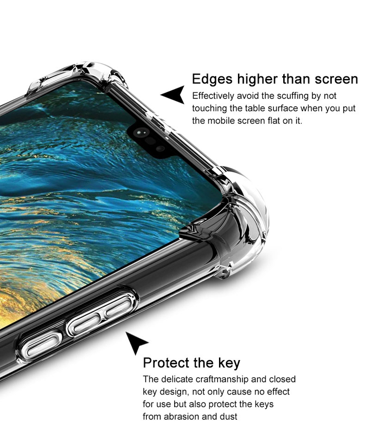เคส Huawei P20 Lite #เคสฝาหลัง Skin Feel Anti-drop TPU Case + Explosion-proof Screen Film