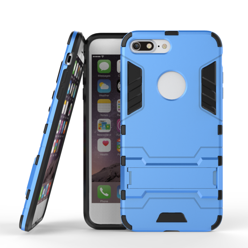 เคสiphone 7 plus / 8 plus เคสฝาหลัง Solid PC + TPU Hybrid พร้อมขาตั้งในตัวสวยงามทันสมัย