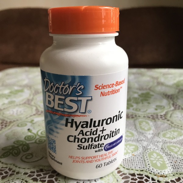 Doctor's Best® Hyaluronic Acid + Chondroitin Sulfate with BioCell Collagen 60 Tablets ไฮยาลูโรนิค คอลลาเจน