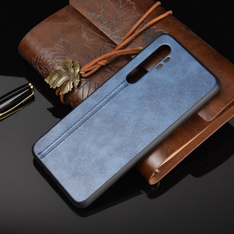 เคส Xiaomi Mi Note 10 Lite #เคสฝาหลังเคลือบหนัง Soft PU Leather texture Design ,Luxury AND Fashion