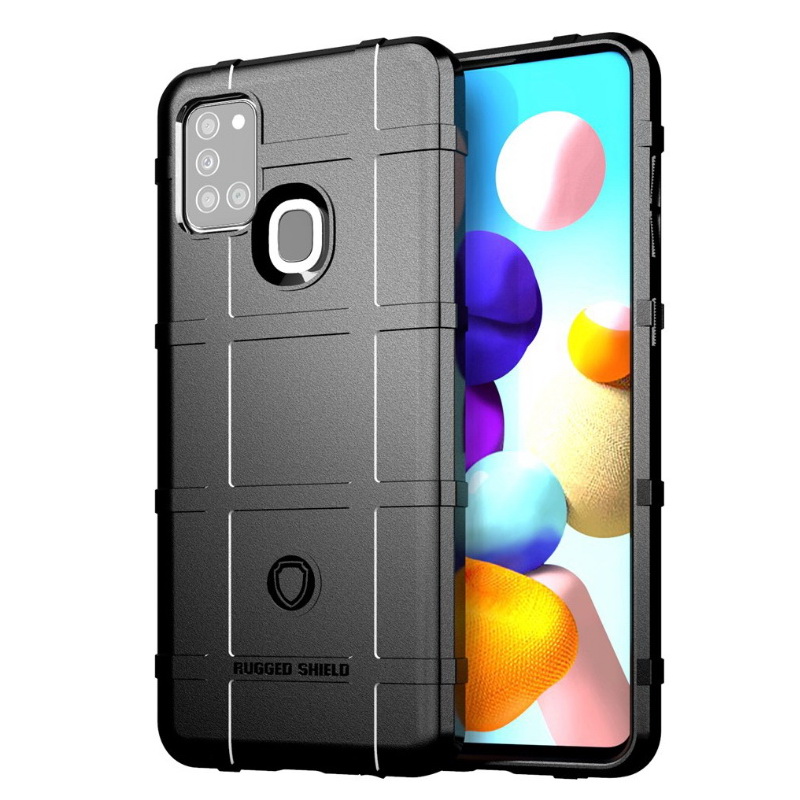 เคส Samsung Galaxy A21s #เคสฝาหลัง Rugged Shield Series Soft Silicone Shock Absorption Matte กันกระแทก