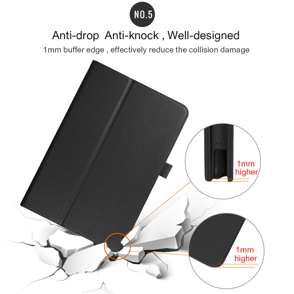เคส Samsung Galaxy Tab S6 T860 T865 #เคสฝาพับหนัง PU ผิวลิ้นจี่ Litchi Skin Leather Case