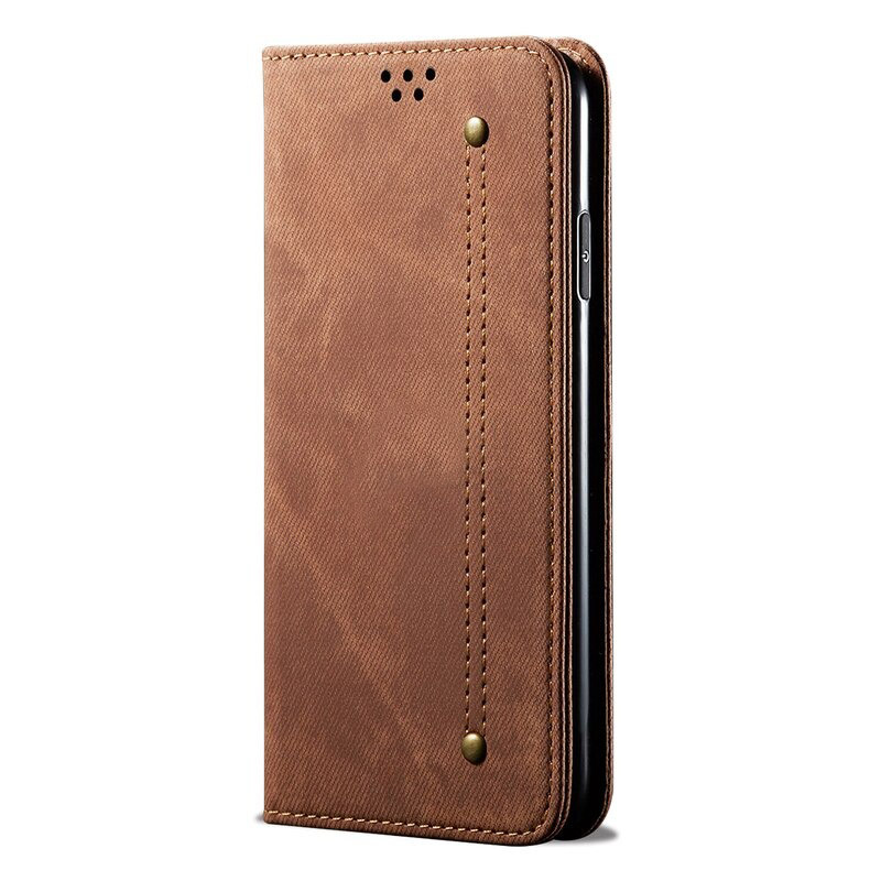 เคส Samsung Galaxy A32 5G #เคสฝาพับสไตล์ย้อนยุคผิวผ้ายีนส์แบบกระเป๋าสตางค์