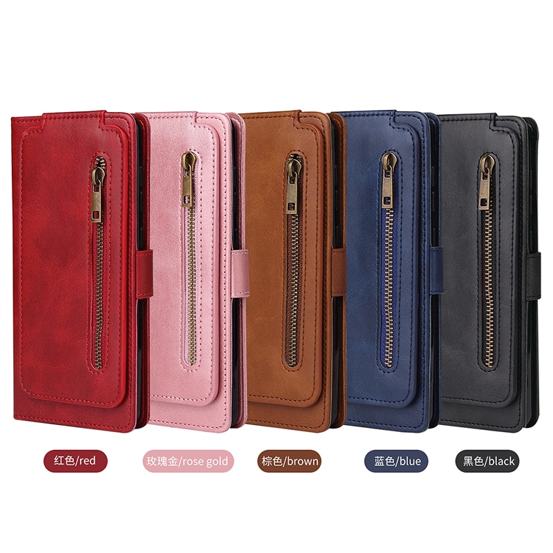 Case Samsung Galaxy Note 20 Ultra / Note 20 Ultra 5G #เคสฝาพับแบบกระเป๋าสตางค์ช่องใส่บัตรหลายช่อง Multi-slot Wallet Zippered Leather พร้อมสายคล้อง