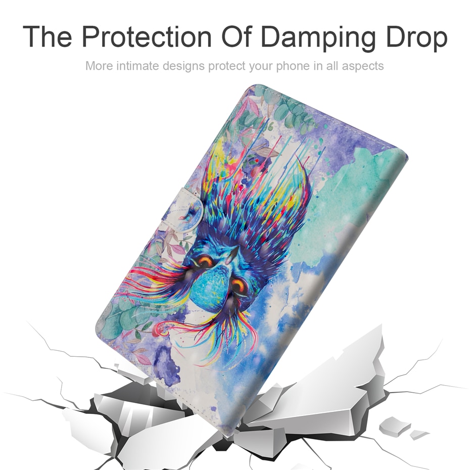 Case Samsung Galaxy Tab S5e SM-T720 #เคสฝาพับหนัง PU พิมพ์ลวดลาย Light Spot Decor Patterned Printing Smart Leather