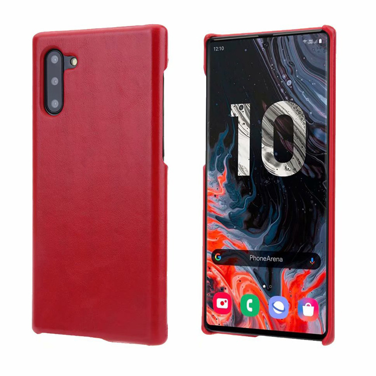 Case Samsung Galaxy Note 10 #เคสฝาหลังหนังแท้ Retro Matte Genuine Leather Phone Case