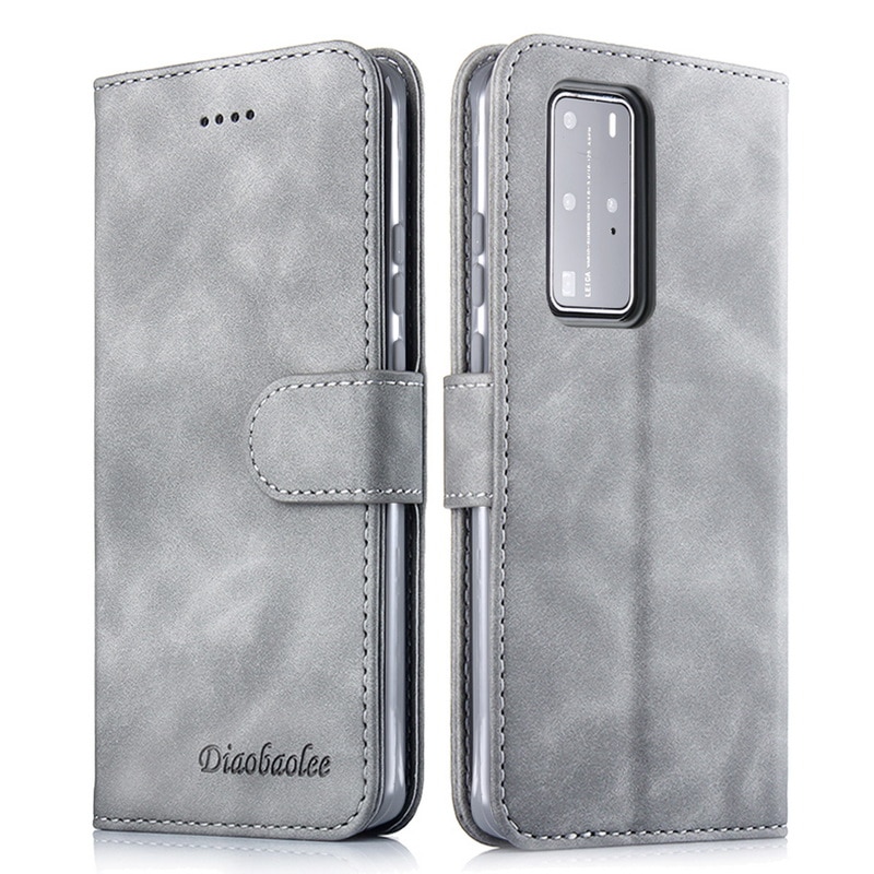Case Huawei P40 #เคสฝาพับหนัง PU DIAOBAOLEE Leather Stand Stand