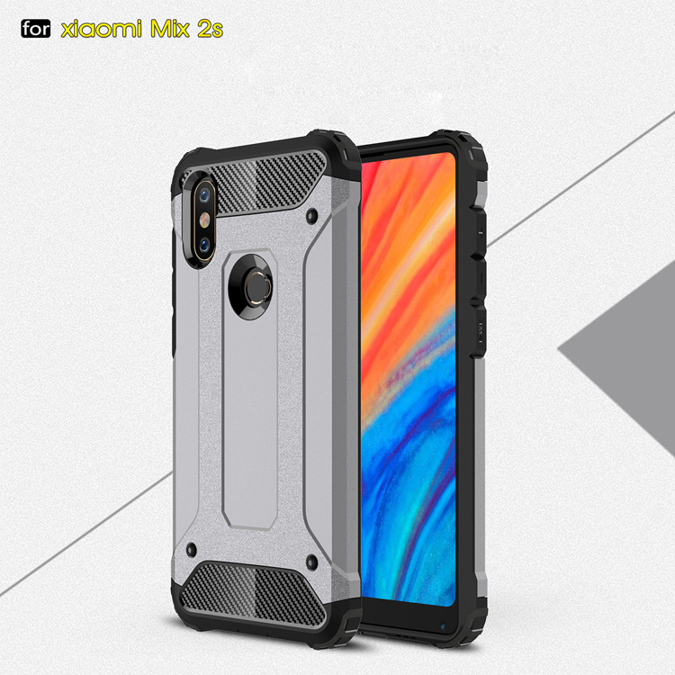 Case Xiaomi Mi Mix 2s #เคสฝาหลังเกราะป้องกัน ไฮบริด พลาสติก+TPU