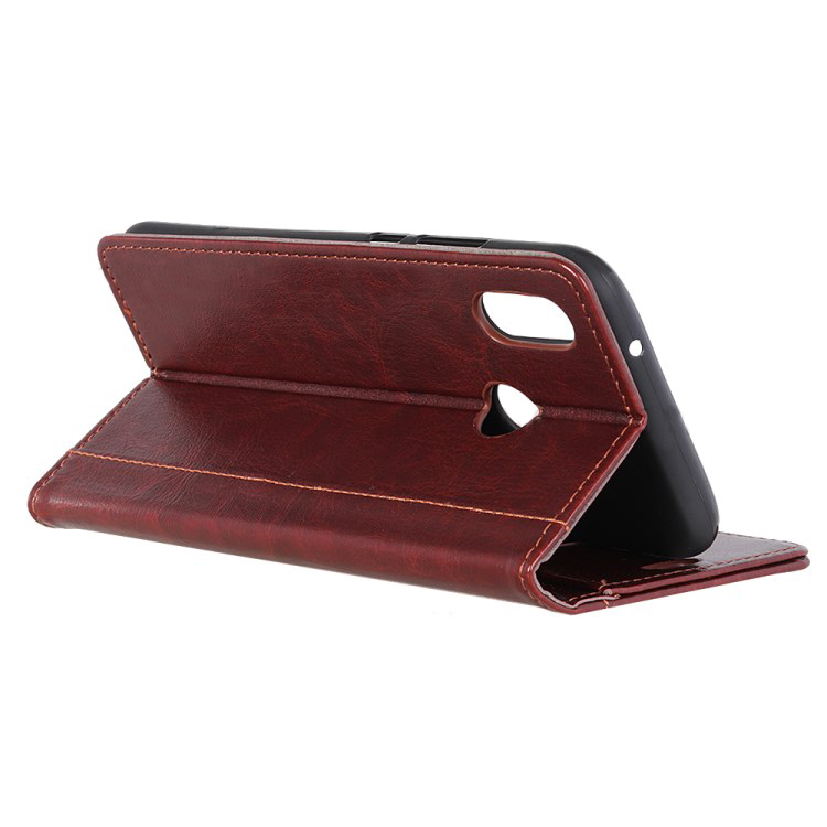 Case Honor Play #เคสฝาพับหนัง PU ผิวหนังม้า Rivet Decor Crazy Horse Texture