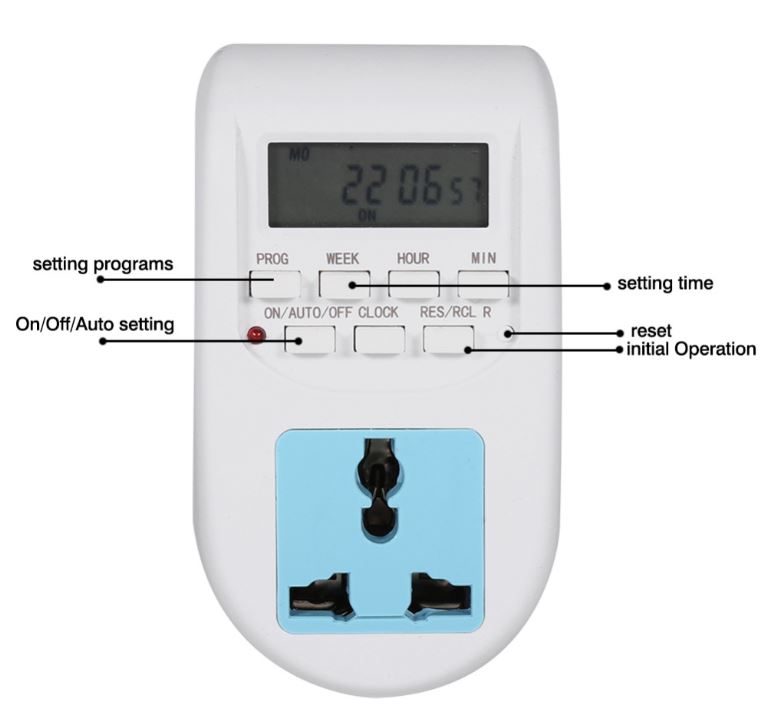 เครื่องตั้งเวลา AC220V Digital Timer 16 โปรแกรมตั้งเวลา