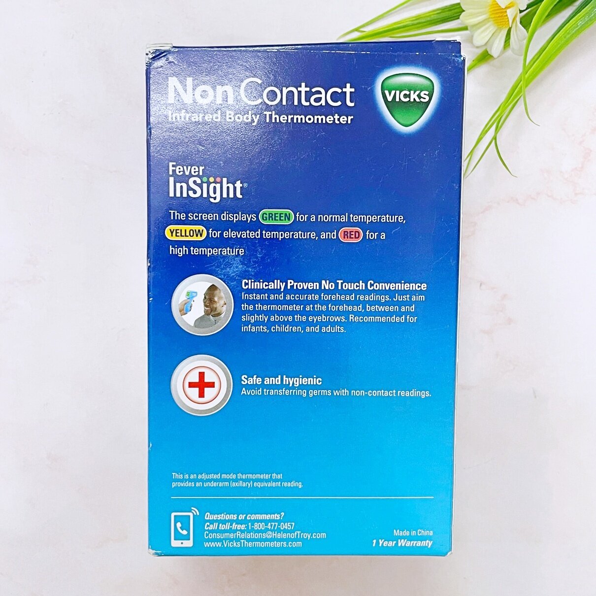 Vicks® Non Contact Infrared Body Thermometer เทอร์โมมิเตอร์ ดิจิตอล วัดอุณหภูมิ แบบไม่สัมผัส