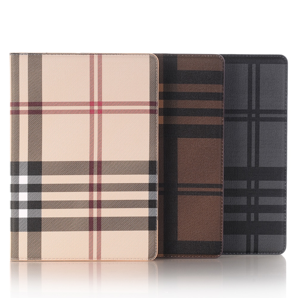 Case Huawei MediaPad T5 10 #เคสฝาพับหนัง PU พิมพ์รูปแบบผ้าลายสก็อต สวยงามทันสมัย