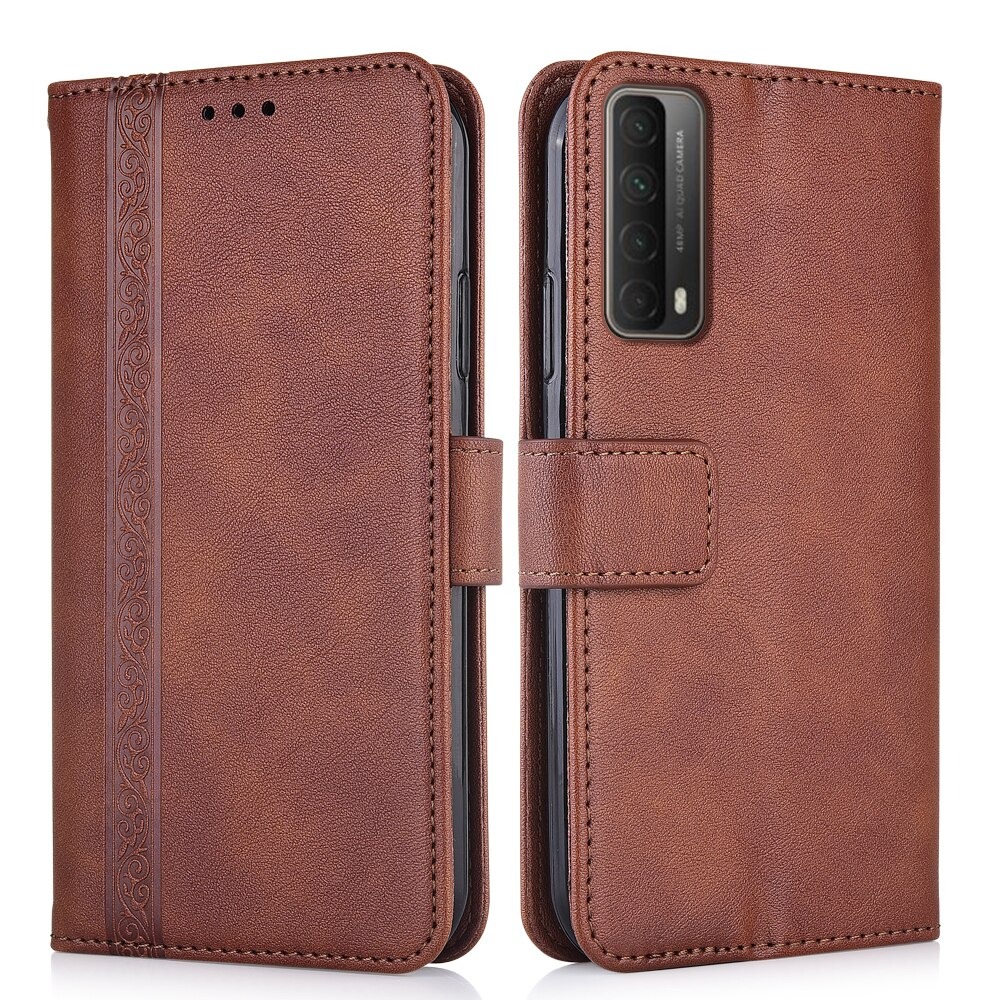 เคส Huawei Y7a #เคสฝาพับหนัง PUมีช่องเก็บบัตร Retro Leather with Wallet