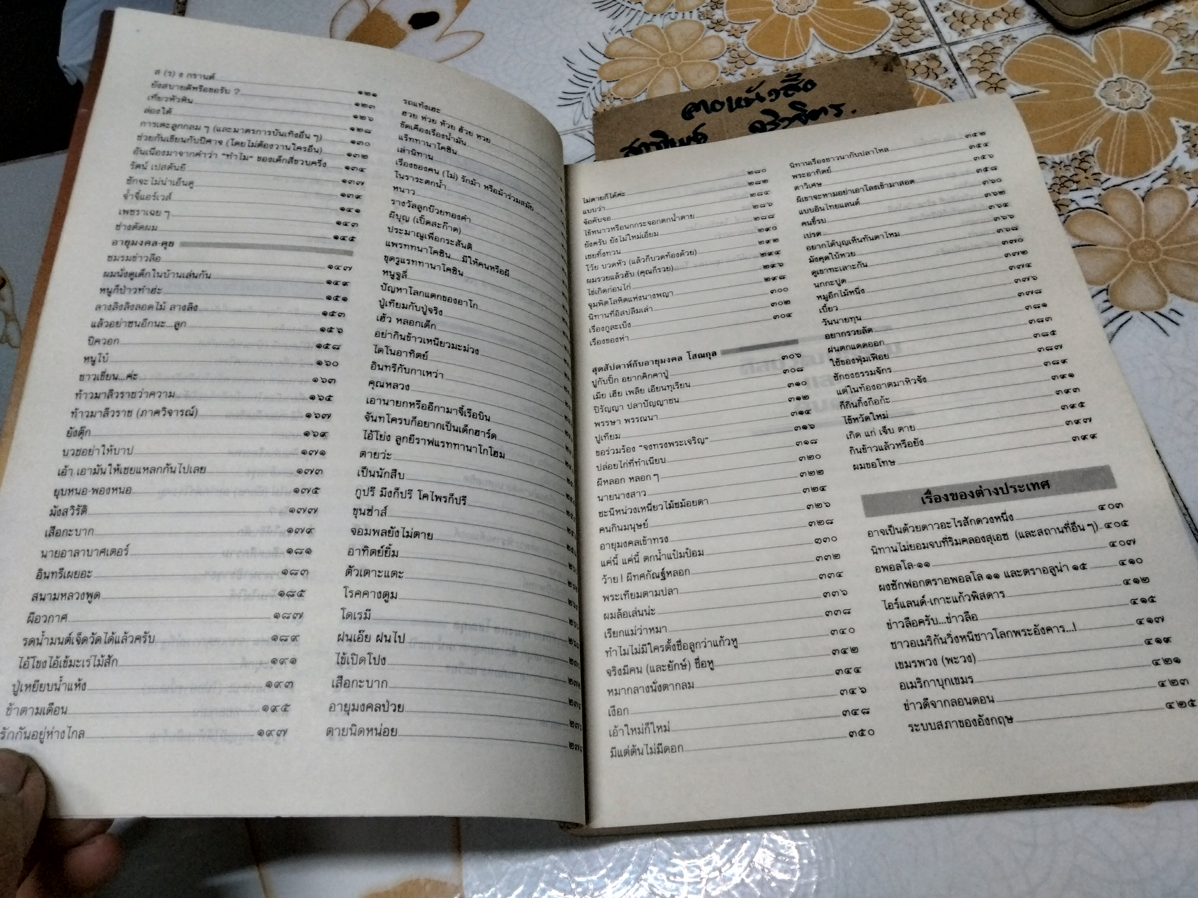 รวมบทความของ ม.ร.ว.อายุมงคล โสณกุล หนังสือมือสอง สภาพโดยรวมดี ปกอ่อน กระดาษปอนด์ 462 หน้า พิมพ์ปี พ.ศ.2531