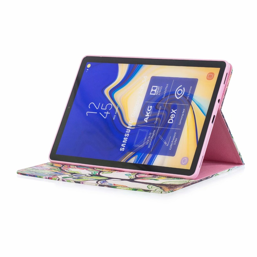 เคส Samsung Galaxy Tab S4 10.5 นิ้ว #เคสฝาพับสไตล์กระเป๋าสตางค์พิมพ์ลายสวยงามน่ารักๆ Pattern Printing Magnetic Leather