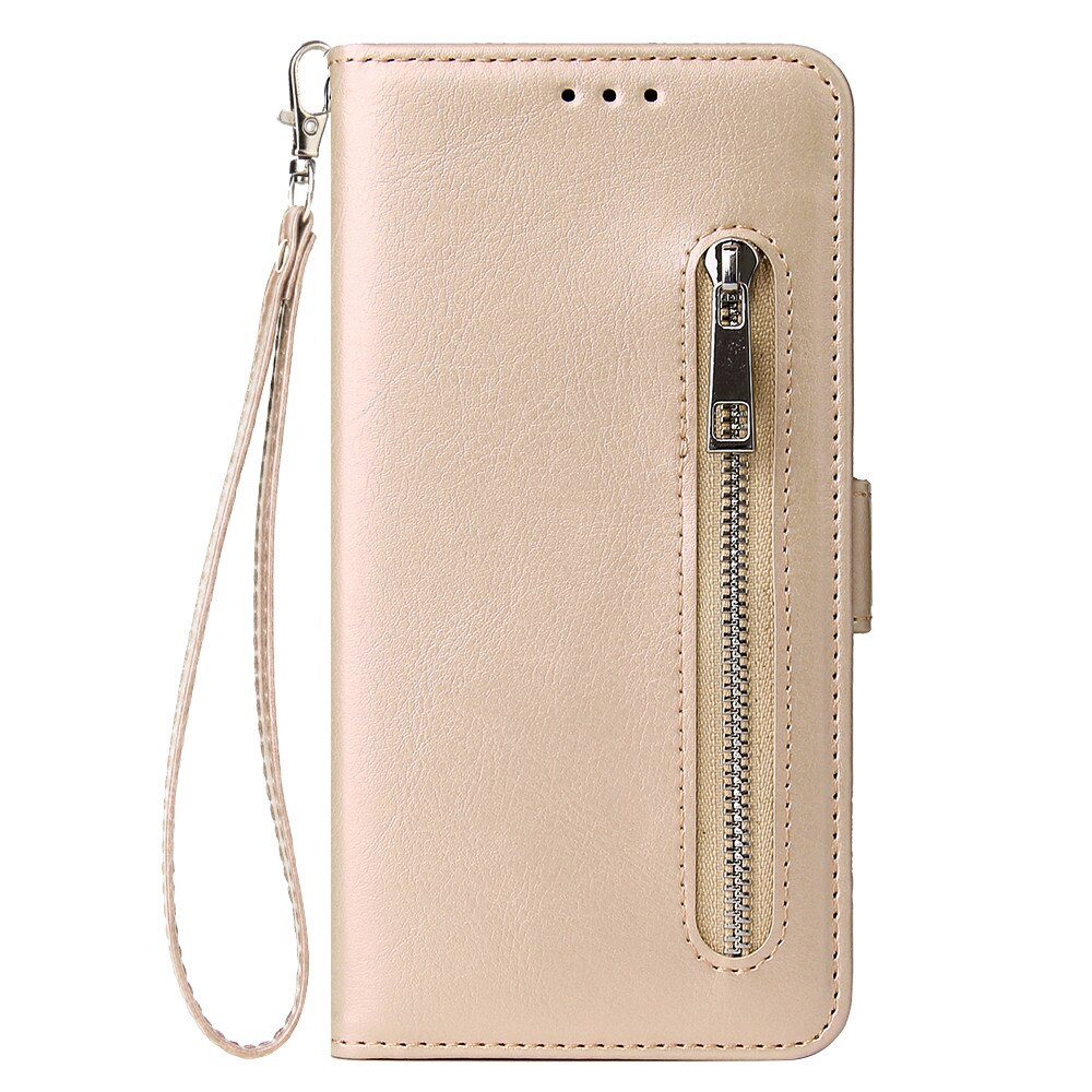 เคส Samsung Galaxy A50 / A50s / A30s #เคสฝาพับแบบกระเป๋าสตางค์มีซ่องซิป Zipper Pocket Wallet Stand Flip Leather Phone Shell with Strap