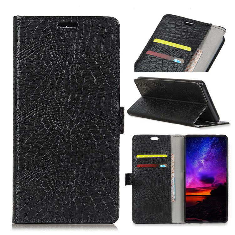 Case Huawei Y7 (2017) #เคสฝาพับหนัง PU ฝาพับรูปแบบผิวหนังจระเข้ สวยงามทันสมัย