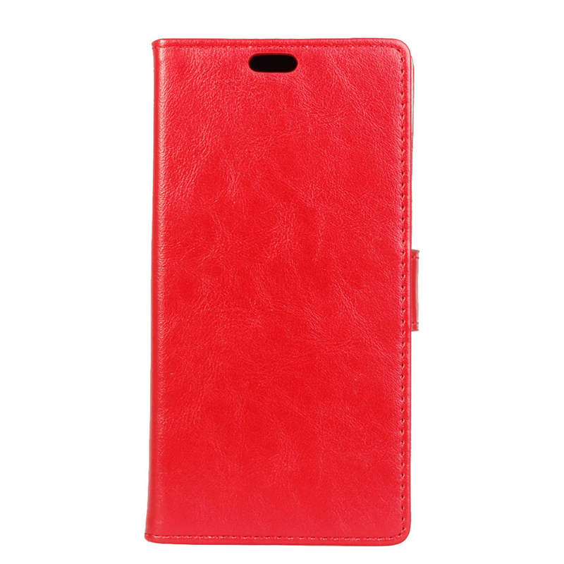 เคส Xiaomi Redmi 5 #เคสฝาพับหนัง PU ผิวหนังม้า Crazy Horse Texture Leather Wallet