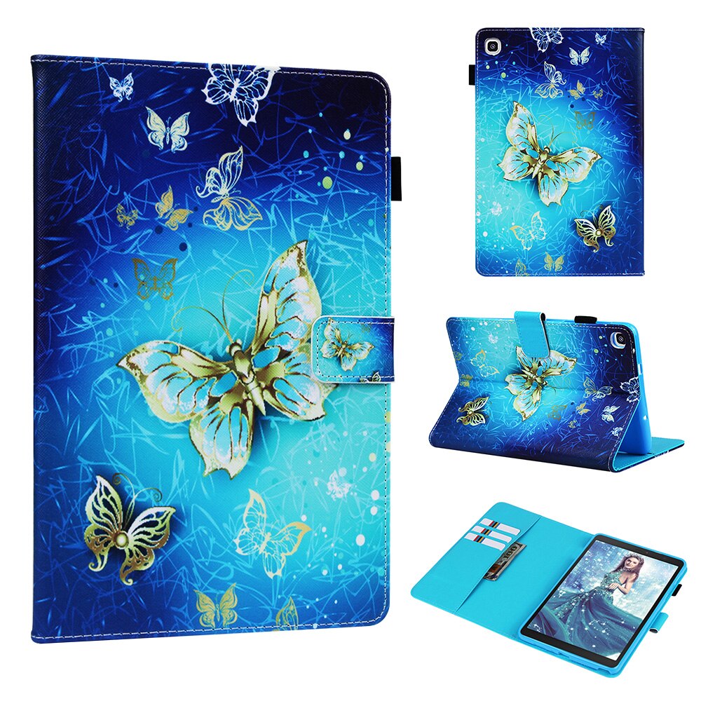 Case Samsung Galaxy Tab A 8 (2019) Galaxy Tab A with S Pen SM-P200 SM-P205 #เคสฝาพับหนัง PU พิมพ์ลวดลาย Pattern Printing Magnetic Wallet Leather