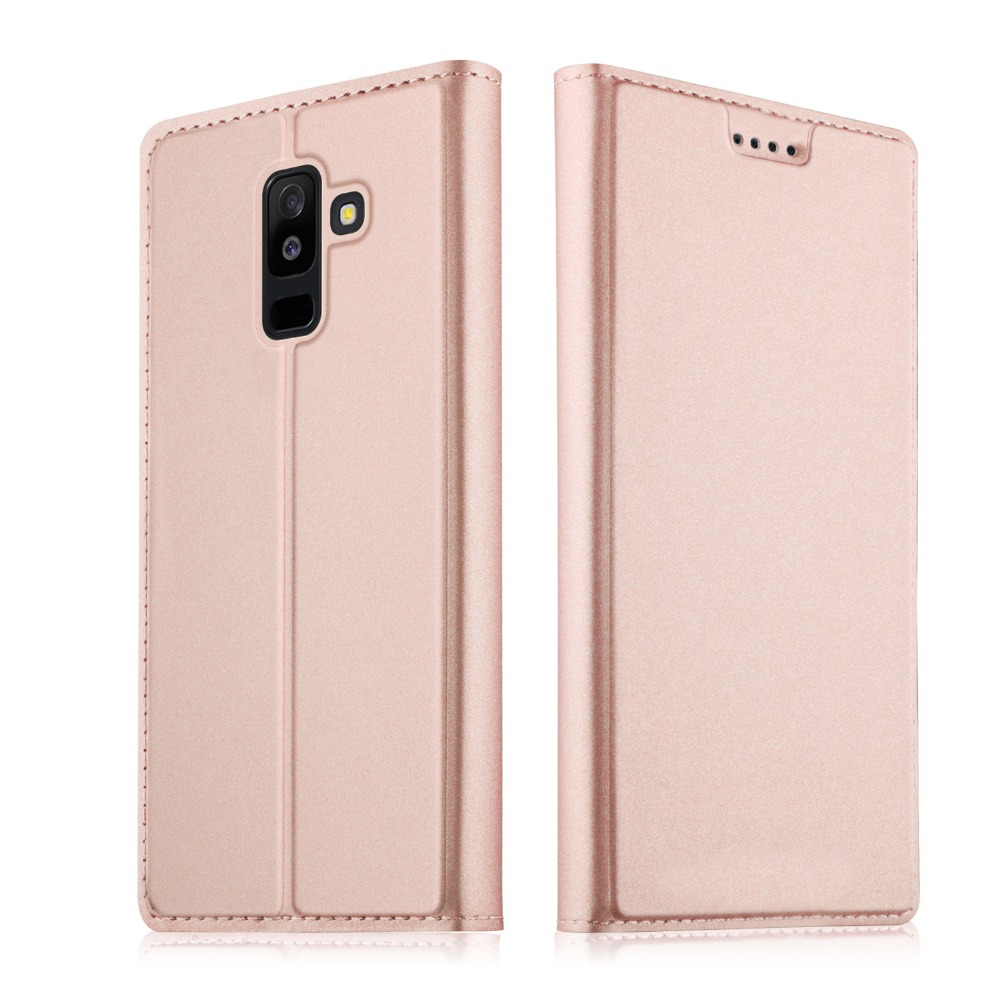 เคส Samsung Galaxy A6+ (2018) #เคสฝาพับหนัง PU Card Holder Auto-absorbed Leather คุณภาพดีราคาถูก