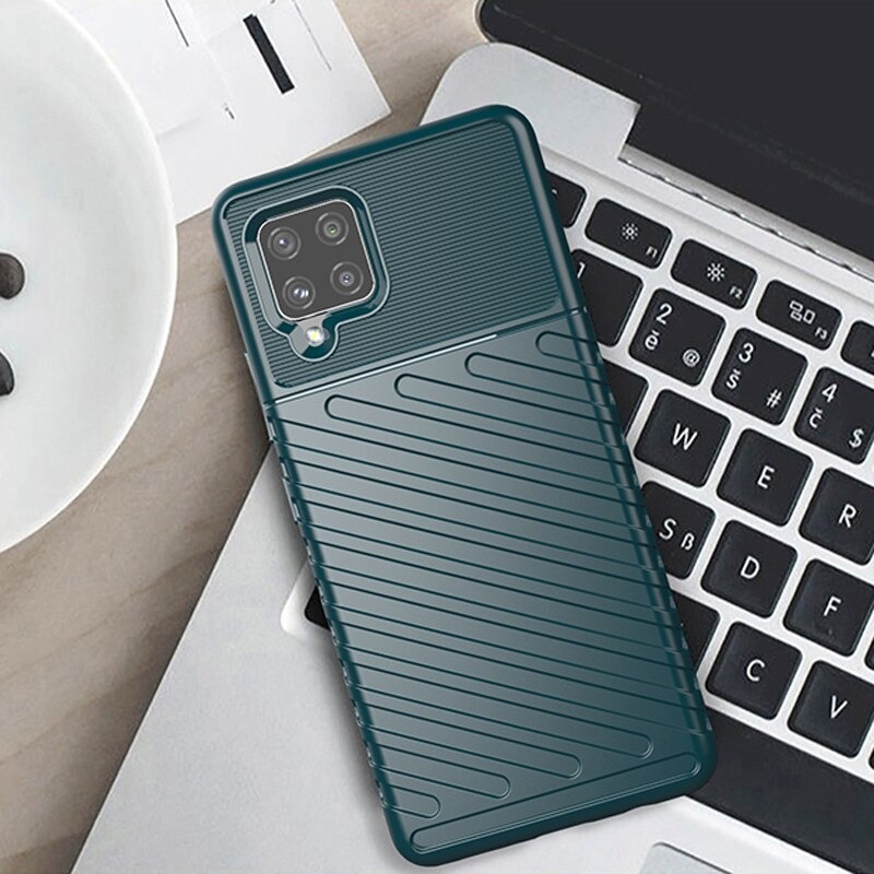Case Samsung Galaxy A42 5G #เคสฝาหลัง TPU อ่อน Thunder Series Twill Texture Soft TPU