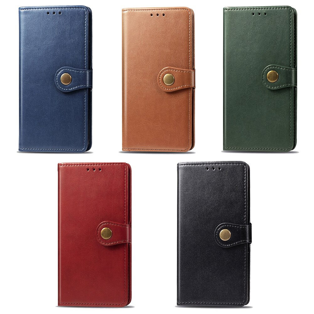 Case iPhone 11 6.1 inch #เคสฝาพับแถบปิดแม่เหล็กพับตั้งได้ Magnetic Closure Wallet Lanyard Leather