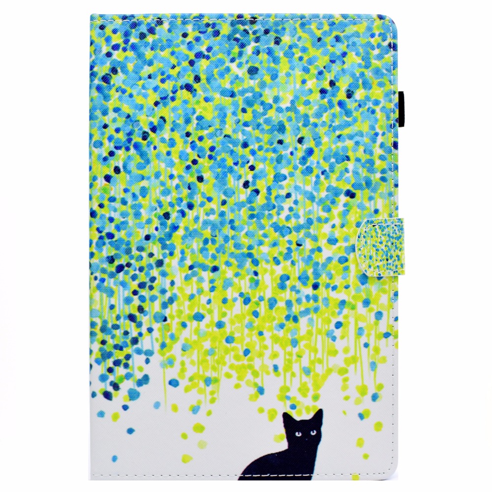 เคส Samsung Galaxy Tab A 10.1 (2016) with S Pen P580 P585 #เคสฝาพับหนัง PU พิมพ์ลายสวยงามน่ารักๆ