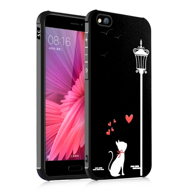 Case Xiaomi Mi 5c #เคสฝาหลัง TPU เนื้อสีดำมีมุมกันกระแทก Air-cushioning Drop-proof ทั้ง 4 มุม