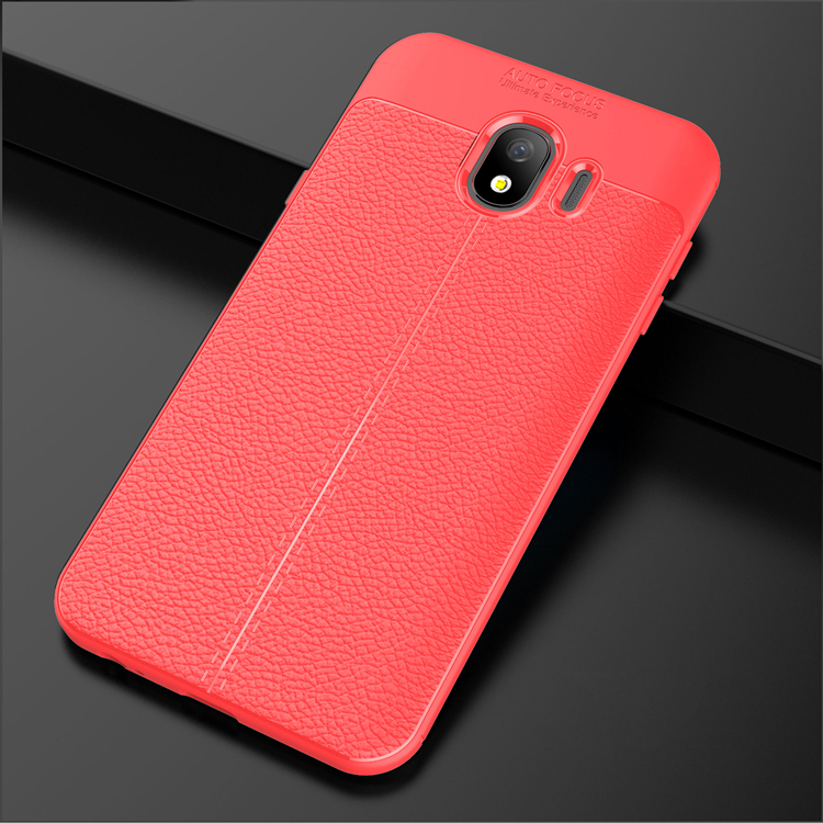 Case Samsung Galaxy J4 (2018) TPU #เคสฝาหลังผิวลิ้นจี่ช่วยป้องกันลายนิ้วมือและกันลื่นได้ดี