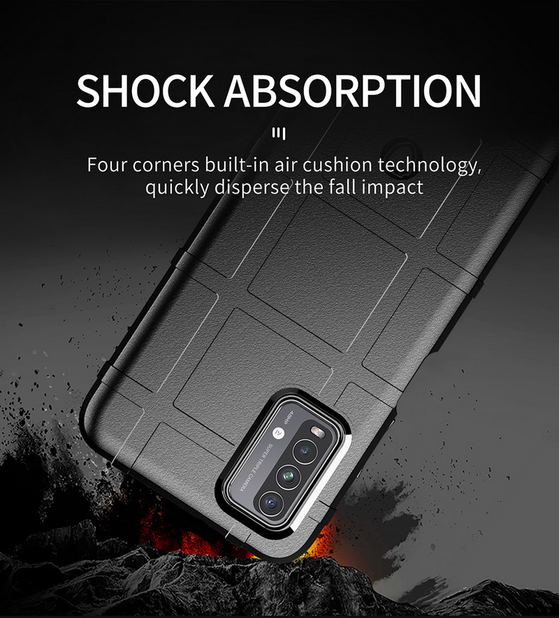 เคส Redmi 9T #เคสฝาหลัง Rugged Shield Series Soft Silicone Shock Absorption Matte กันกระแทก