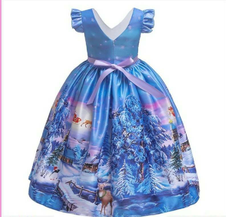เดรสเด็กหญิง สไตล์เจ้าหญิงหิมะ
