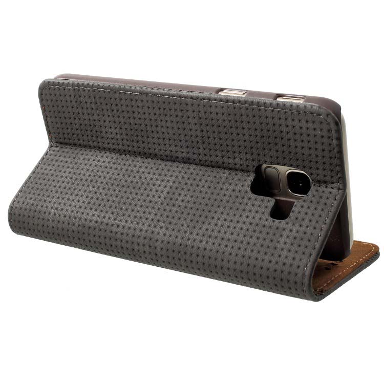 Case Samsung Galaxy J6 (2018) #เคสฝาพับหนัง PU สไตล์ย้อนยุค แบบกระเป๋าสตางค์ Mesh Pattern Retro Leather Wallet