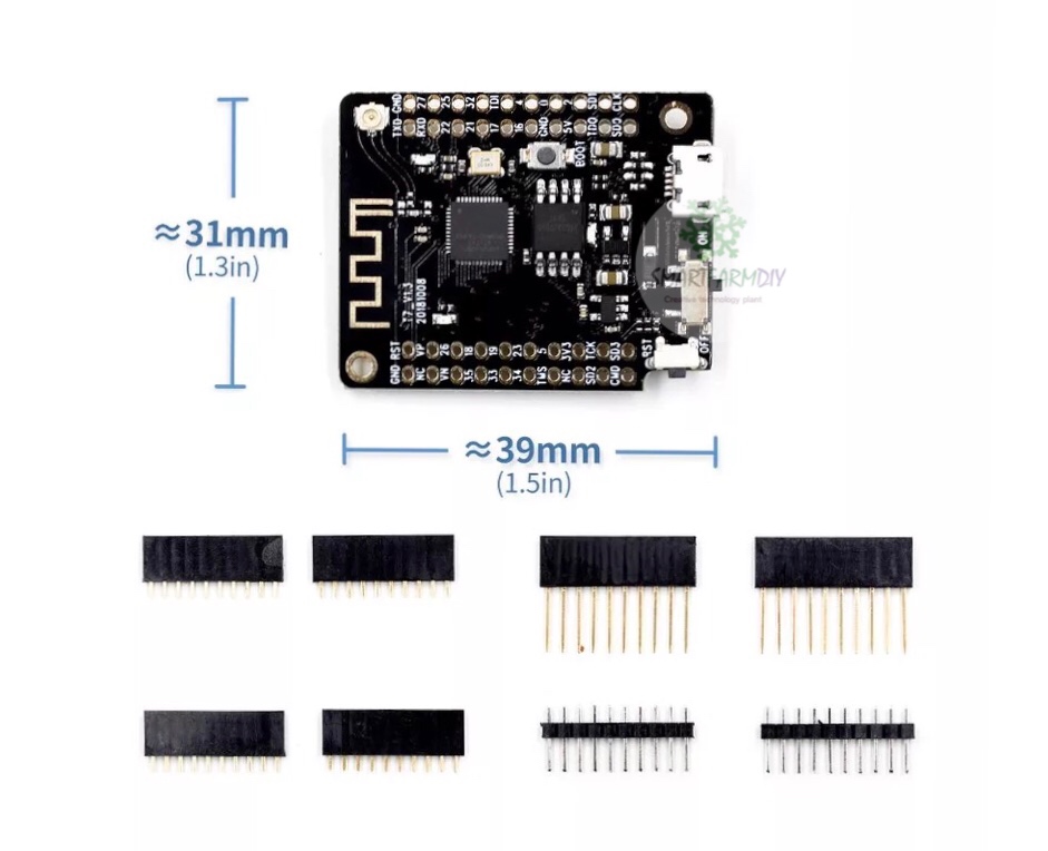 เซนเซอร์ MINI32 V2.0.13 ESP32 rev1 (rev one) WiFi + Bluetooth Module For D1 min