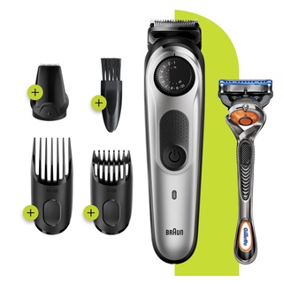 Braun® BeardTrimmer 5 Cordless & Rechargeable Hair Clipper With Gillette ProGlide Razor Model BT5260 เครื่องโกนหนวด